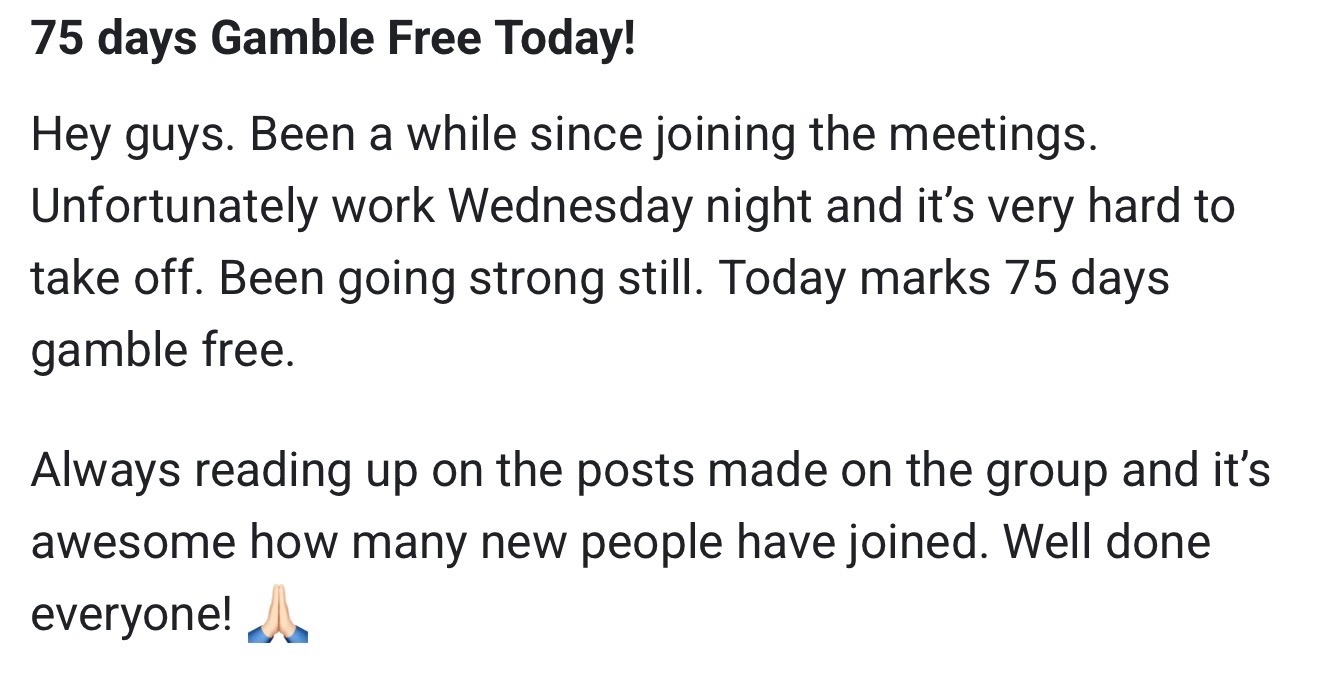 Community testimonial