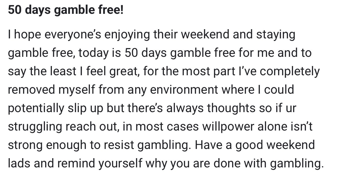 Community testimonial