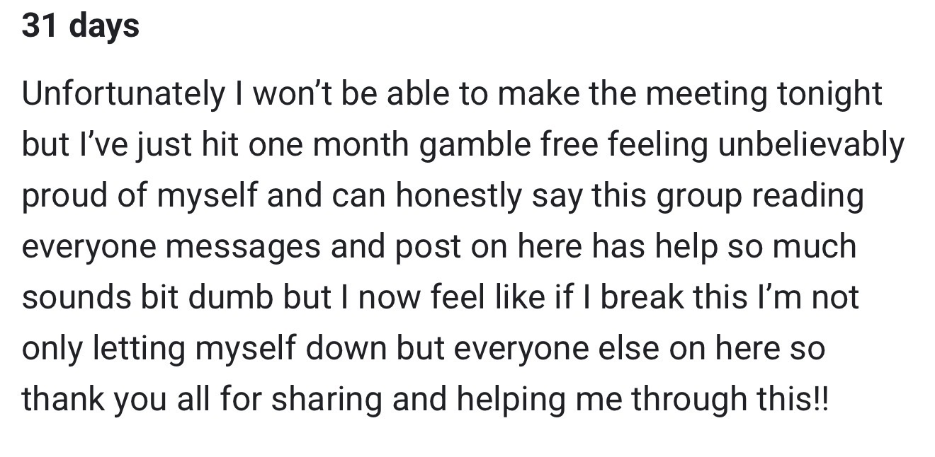 Community testimonial