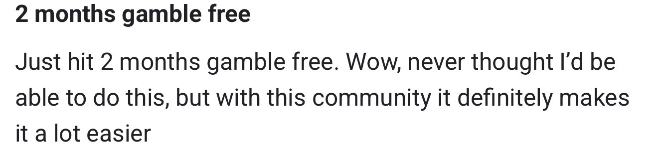 Community testimonial