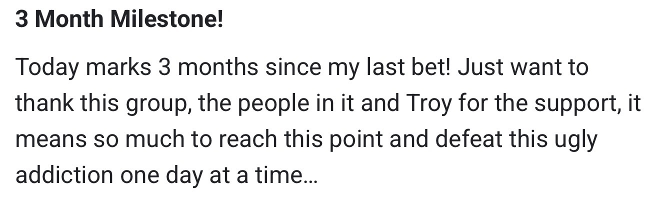 Community testimonial