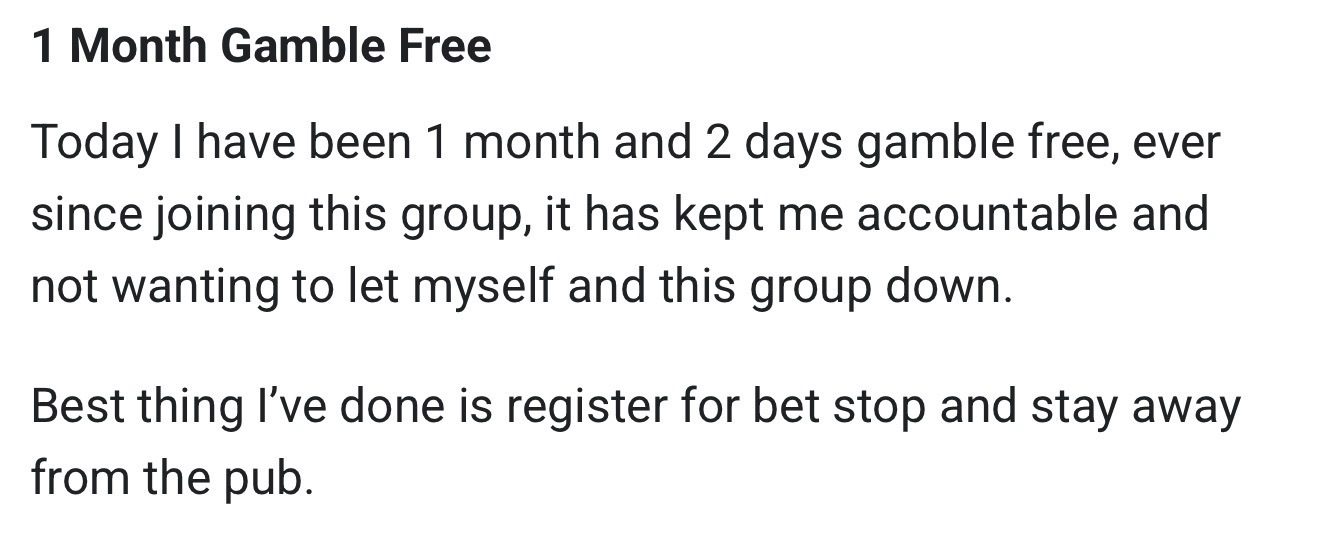 Community testimonial
